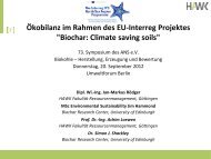 Ökobilanz im Rahmen des EU-Interreg Projektes 