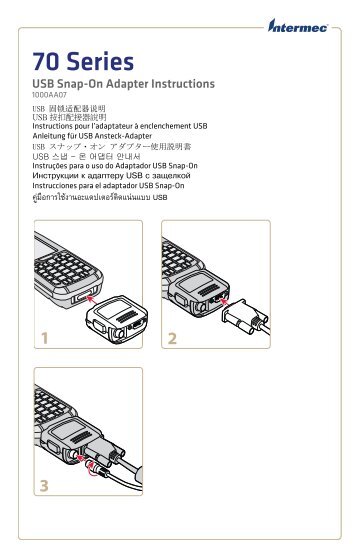 70 Series USB Snap-On Adapter Instructions - Intermec