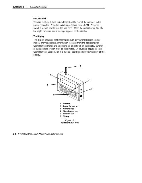 5900 Series Mobile Mount Radio Data Terminal User's ... - Intermec