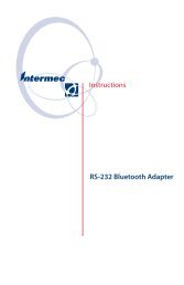 RS-232 Bluetooth Adapter Instructions - Intermec