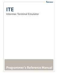 Intermec Terminal Emulator (ITE) Programmer's Reference Manual
