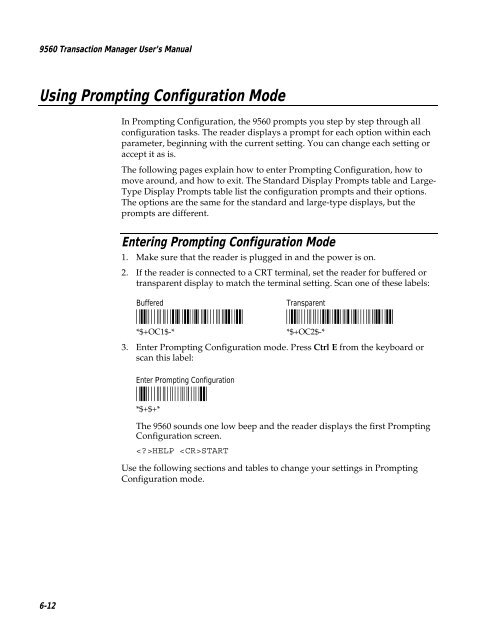 9560 Transaction Manager User's Manual - Intermec