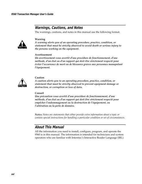 9560 Transaction Manager User's Manual - Intermec