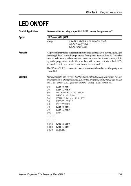 Contents, cont'd. - Intermec