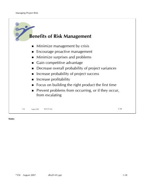 Managing Project Risk