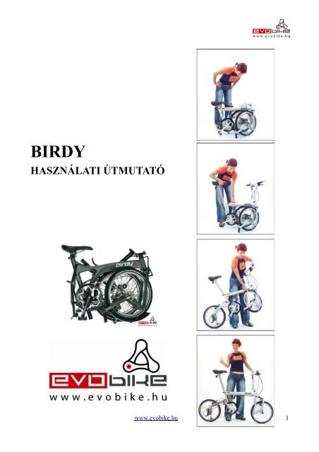 Birdy magyar nyelvű használati utasítás - Evobike