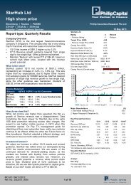 StarHub Ltd - Phillip Securities Pte Ltd