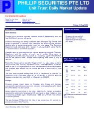 Unit Trust - Phillip Securities Pte Ltd