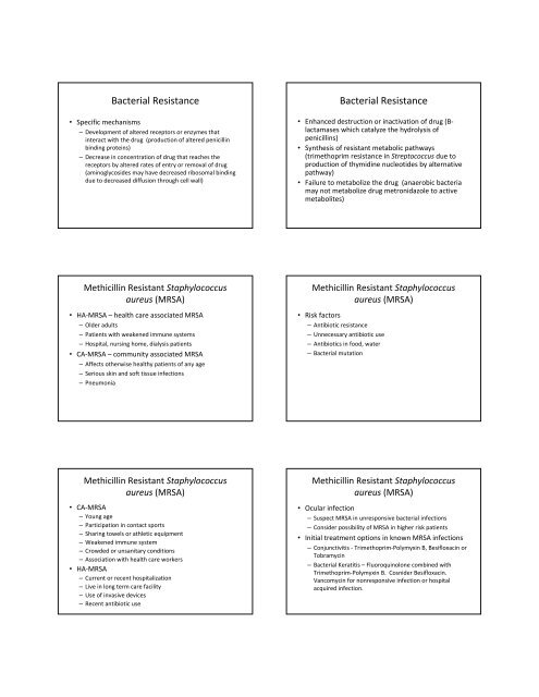 Antibiotic Therapy For Todays Ocular Infections 2011 - Michigan ...