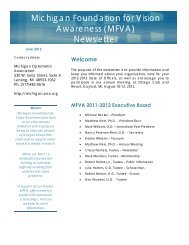 (MFVA) Newsletter - Michigan Optometric Association