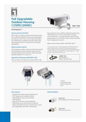 PoE Upgradable Outdoor Housing (12VDC/24VAC)