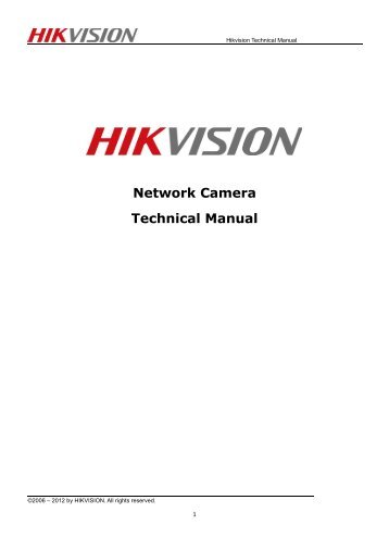 Network Camera Technical Manual