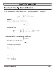 COMPLEX ANALYSIS Exercises6: Cauchy Goursat Theorem ...