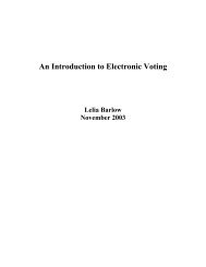 An Introduction to Electronic Voting