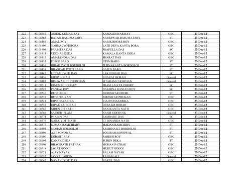 23rd Deccember 2012