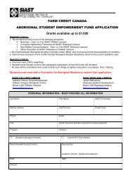 Farm Credit Canada Aboriginal Student Empowerment Fund ...