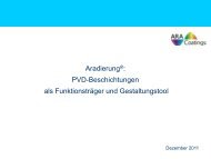 Aradierung®: Pvd-Beschichtungen als ... - ARA Coatings