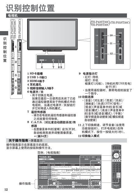 使用说明书TH-P42ST30C TH-P50ST30C TH-P55ST30C