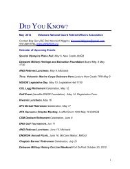 DID YOU KNOW? - Delaware National Guard