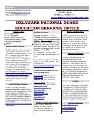 DELAWARE NATIONAL GUARD EDUCATION SERVICES OFFICE