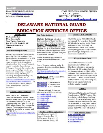 DELAWARE NATIONAL GUARD EDUCATION SERVICES OFFICE