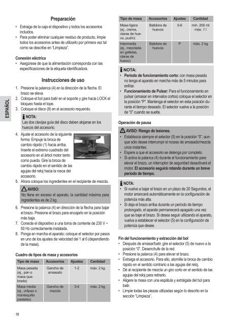 Bedienungsanleitung/Garantie KM 3400 Knetmaschine - Clatronic