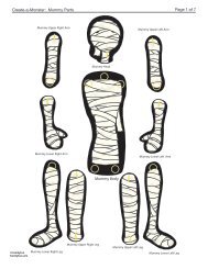 Mummy Body Create-a-Monster: Mummy Parts Page 1 of 7