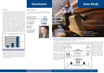 Case Study Conclusion - arago - The Automation Experts