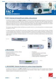 FAC P: Sistemas de Energía DC para medias y altas ... - Salicru