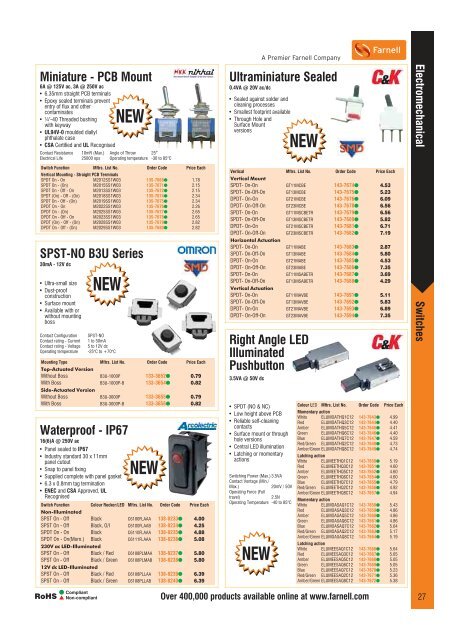 Semiconductors, Passives & Optoelectronics - Farnell