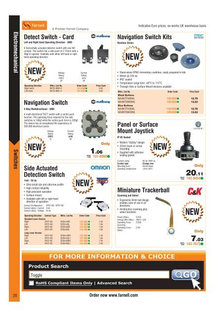 Semiconductors, Passives & Optoelectronics - Farnell