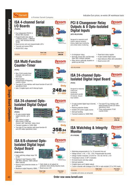 Semiconductors, Passives & Optoelectronics - Farnell