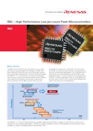 R8C – High Performance Low-pin-count Flash ... - Farnell