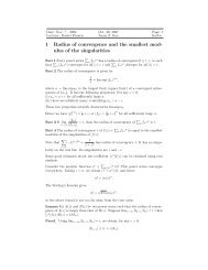 1 Radius of convergence and the smallest mod- ulus of the ...