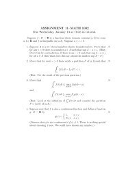 ASSIGNMENT 11–MATH 1002 Due Wednesday, January 13 at 10 ...