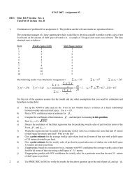 STAT 2607 Assignment #2