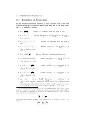 0.1 Exercises on Sequences