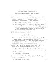 ASSIGNMENT 5–MATH 2100 Due Monday, October 18 at 10:35 in ...