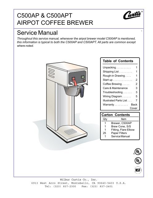 How to Operate the Curtis Airpot Thermal Commercial Coffee Brewer 