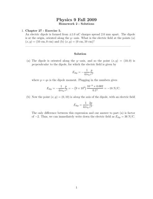 Physics 9 Fall 2009