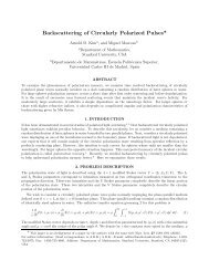 Backscattering of Circularly Polarized Pulses*