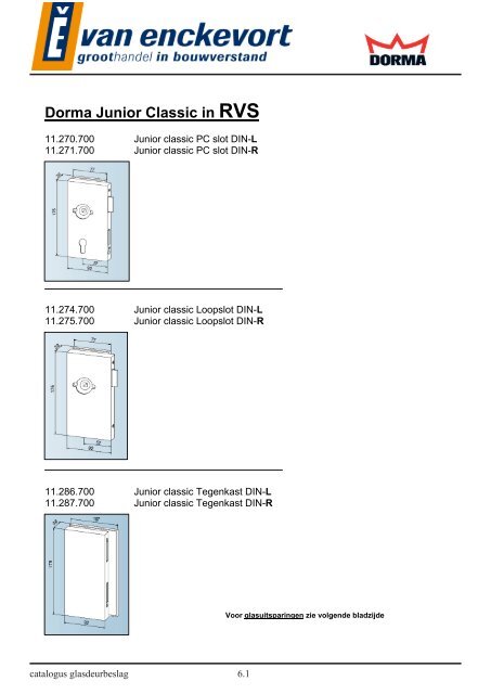 Dorma Junior Classic in RVS
