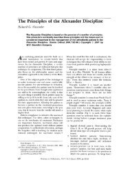 The Principles of the Alexander Discipline - New York University