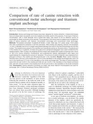 Comparison of rate of canine retraction with conventional molar ...