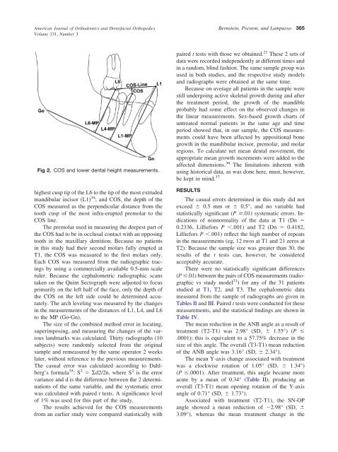 Leveling the curve of Spee with a continuous archwire technique: A ...