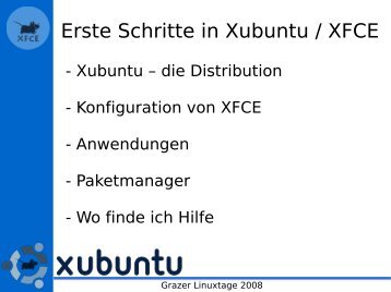 Erste Schritte in Xubuntu / XFCE - Die Grazer Linux Tage