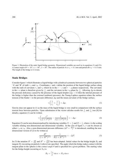 Mathematical Modelling of Granulation: Static and Dynamic Liquid ...