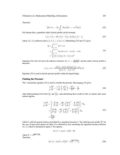 Mathematical Modelling of Granulation: Static and Dynamic Liquid ...