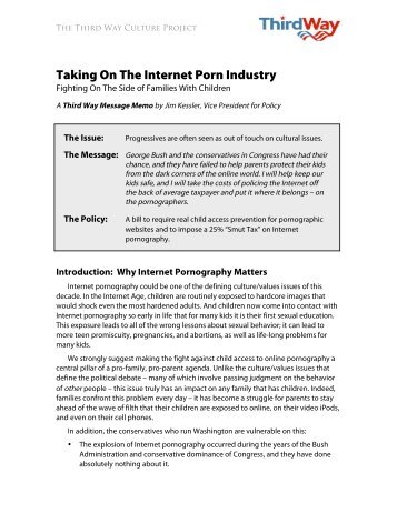 Taking On The Internet Porn Industry - Third Way