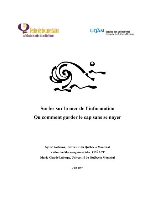 Surfer sur la mer de l'information, Ou comment garder le cap sans se ...